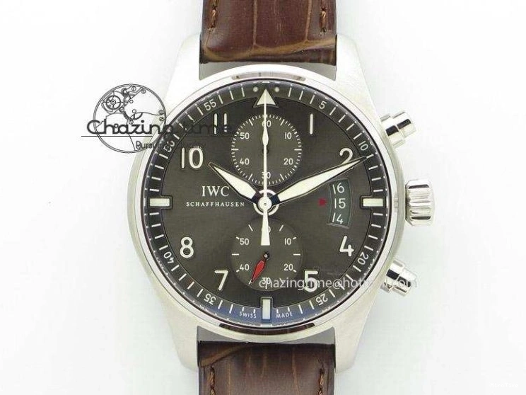 MIROTIME 0301 Pilot Chrono 20th ZF 1:1 Best Edition Black Dial On Brown Leather Strap A ZeroBulk 7236